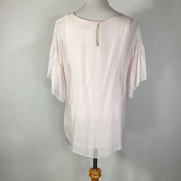 Vintage Italian chiffon silk and embroidered blouse with a soft lining - Picture 6 of 9